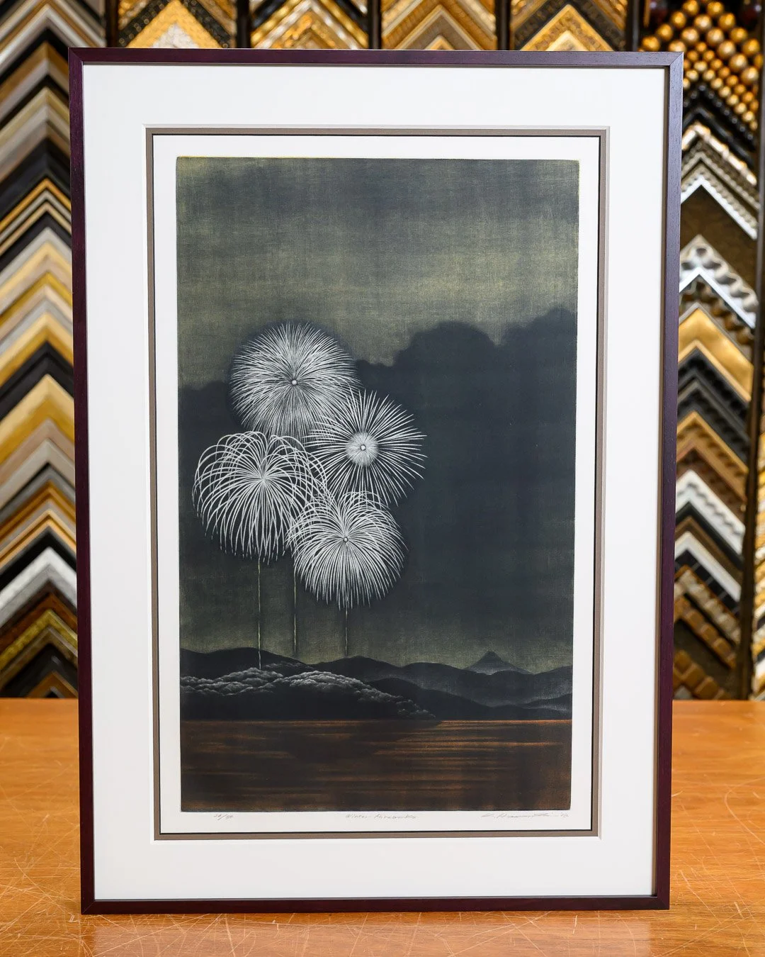 matted framed fireworks print -86242.jpg