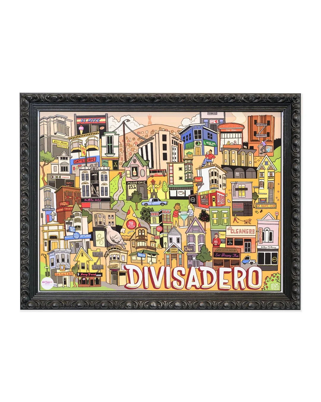 san francisco divisadero st poster framed -.jpg