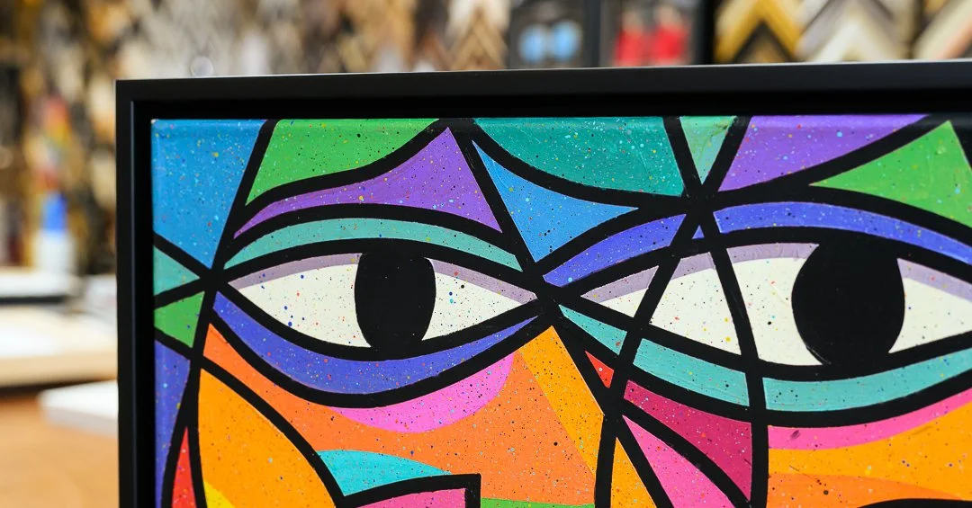 colorful abstract cubism inspired art framed in floater frame-88084.jpg
