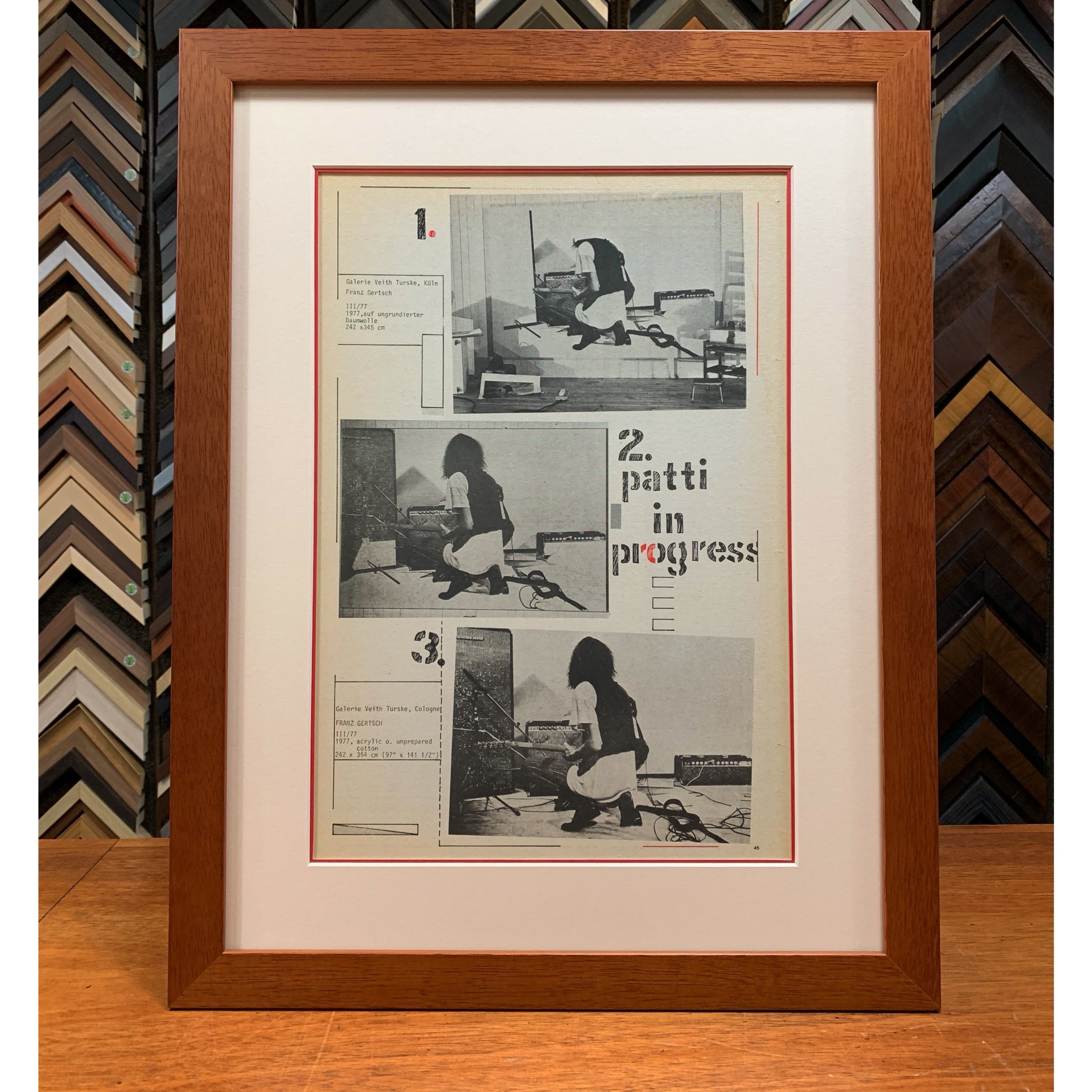 newspaper article framed, patti smith