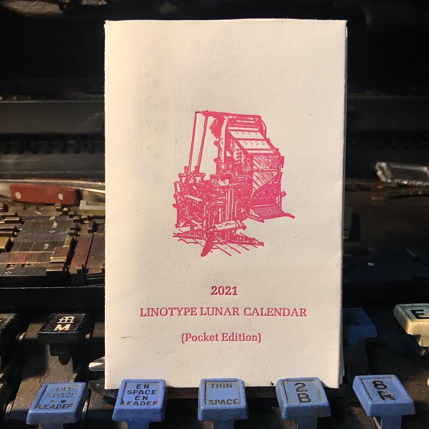 Letterpress 2021 Calendar Gift with Lunar Calendar 