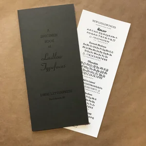 Ludlow Type Specimen Book — DWRI Letterpress