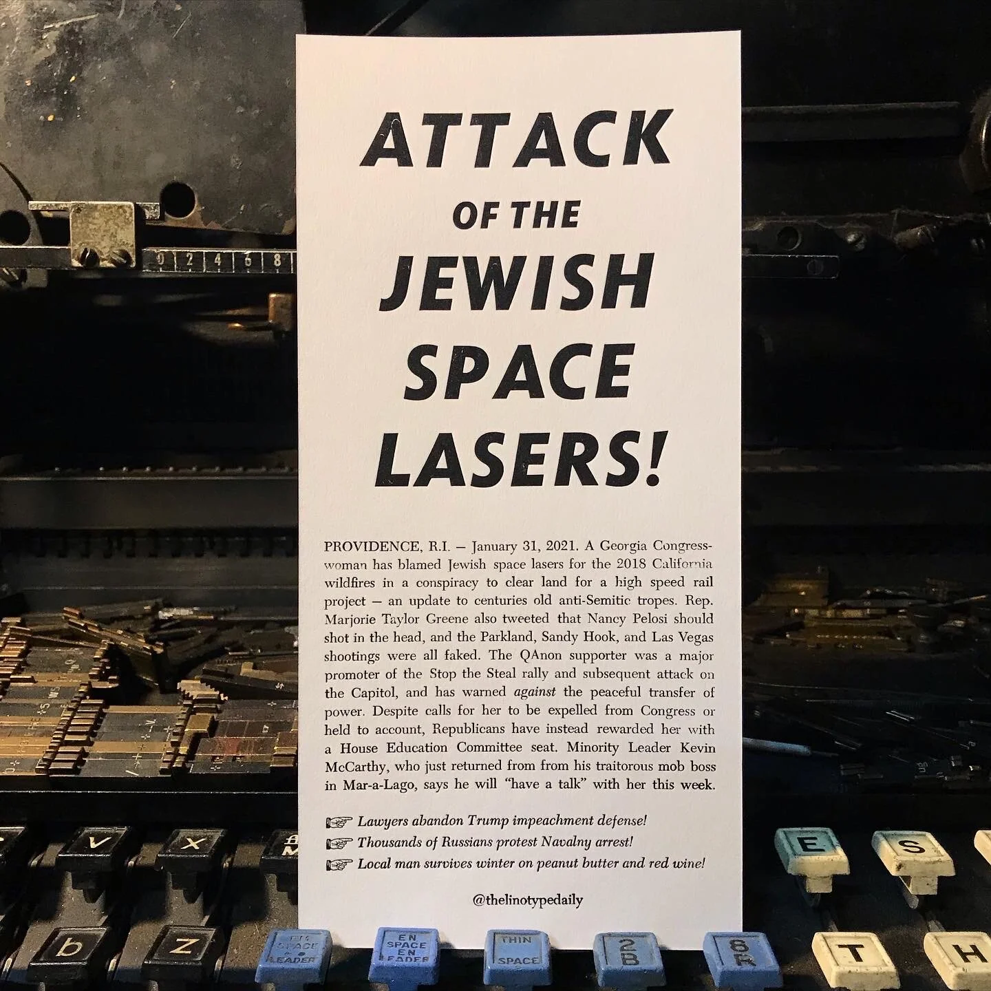 Attack of the Jewish Space Lasers!