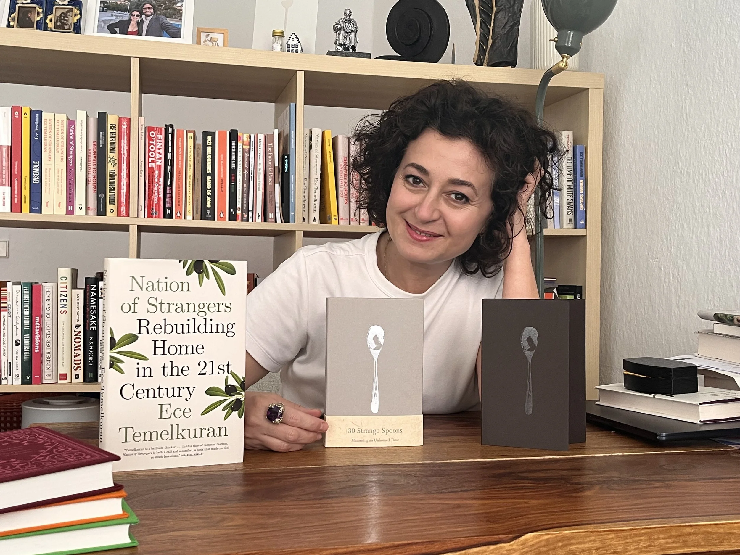 Ece Temelkuran with Nation of Strangers (U.S. edition) and 30 Strange Spoonstrangers