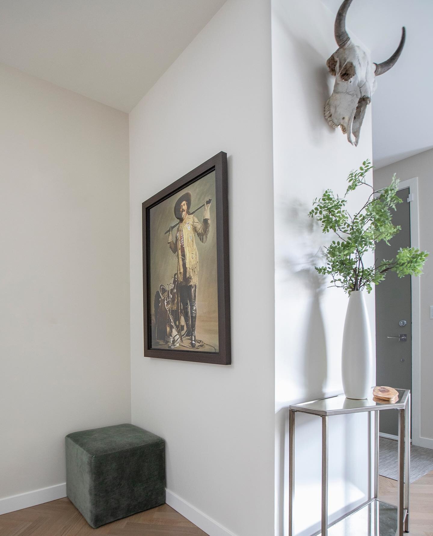 Some Western inspired styling for this corner of our Mount Pleasant townhouse 🐎