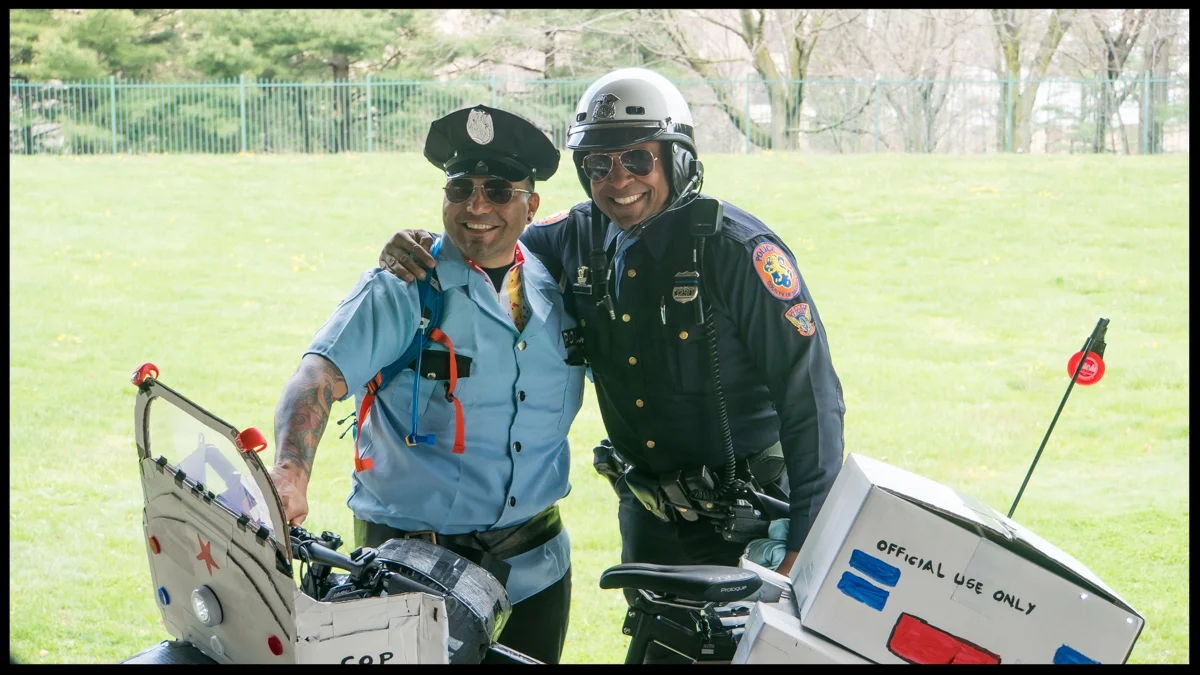 The police escort wanted selfies with the star! (Photo credit, Amy Fruschour Kelly)
