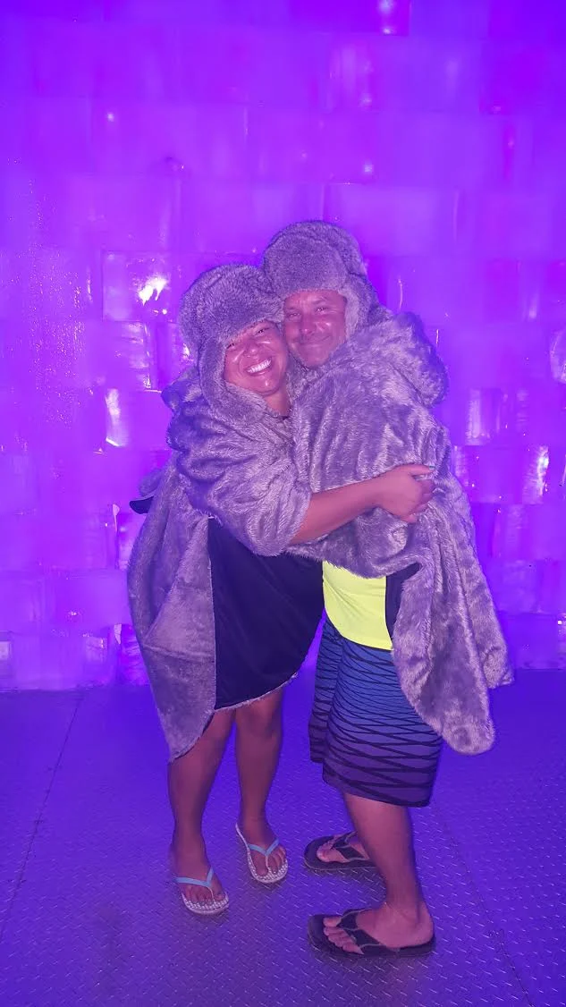 Chilling in the ICEBAR, just my dad and I 