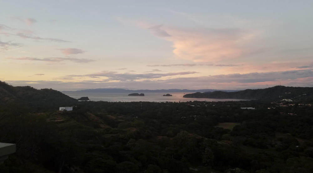The view from The Lookout. A seafood restaurant and oyster bar located in Playas Del Coco, Guanacaste, Costa Rica.