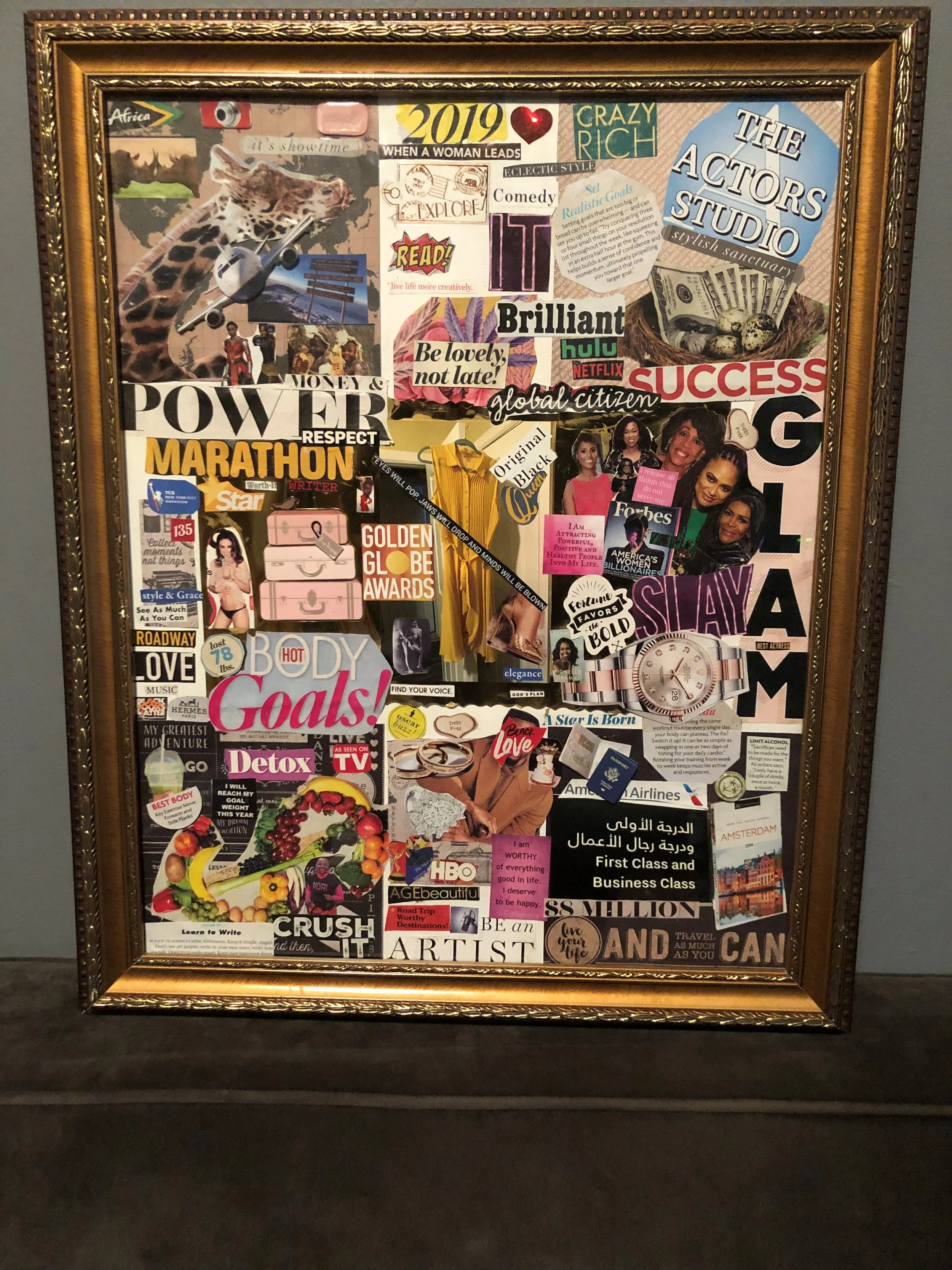 I’m all about going to Africa in 2019…and flying first class…from my vision board to reality