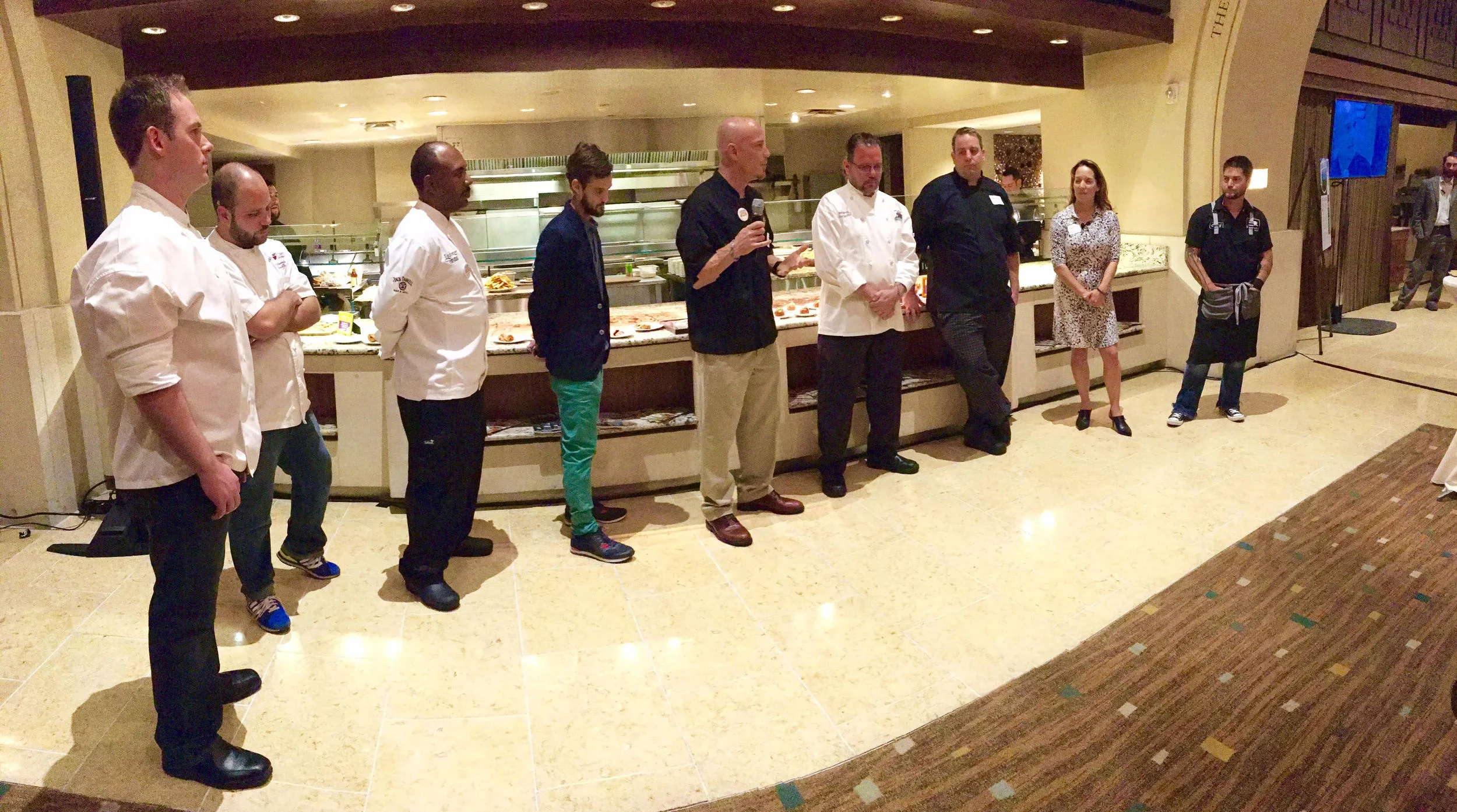 Louisiana Top Chefs represented from left: The North Shore, Shreveport, Lake Charles, Lafayette, Alexandria, New Orleans, Lake Charles, and Baton Rouge. 