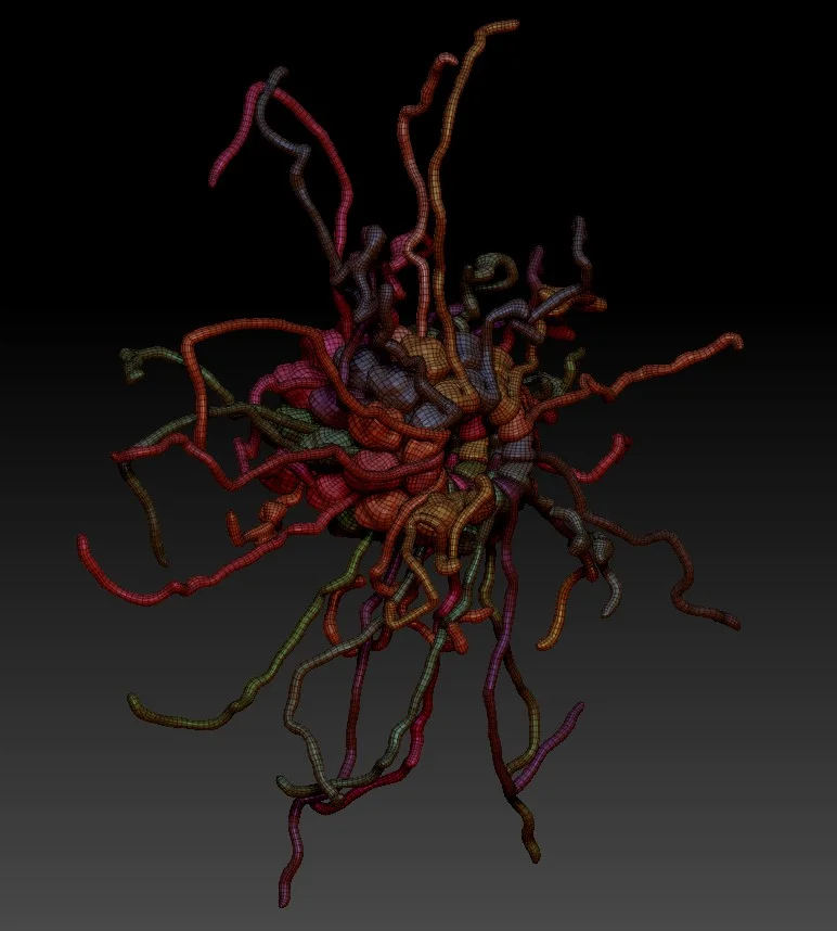 Tip: After retopology of thin meshes, use the 3D Gizmo and ctrl+drag the yellow center to inflate the model closer to the original volume.