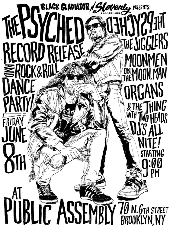 THE PSYCHED RECORD RELEASE show poster