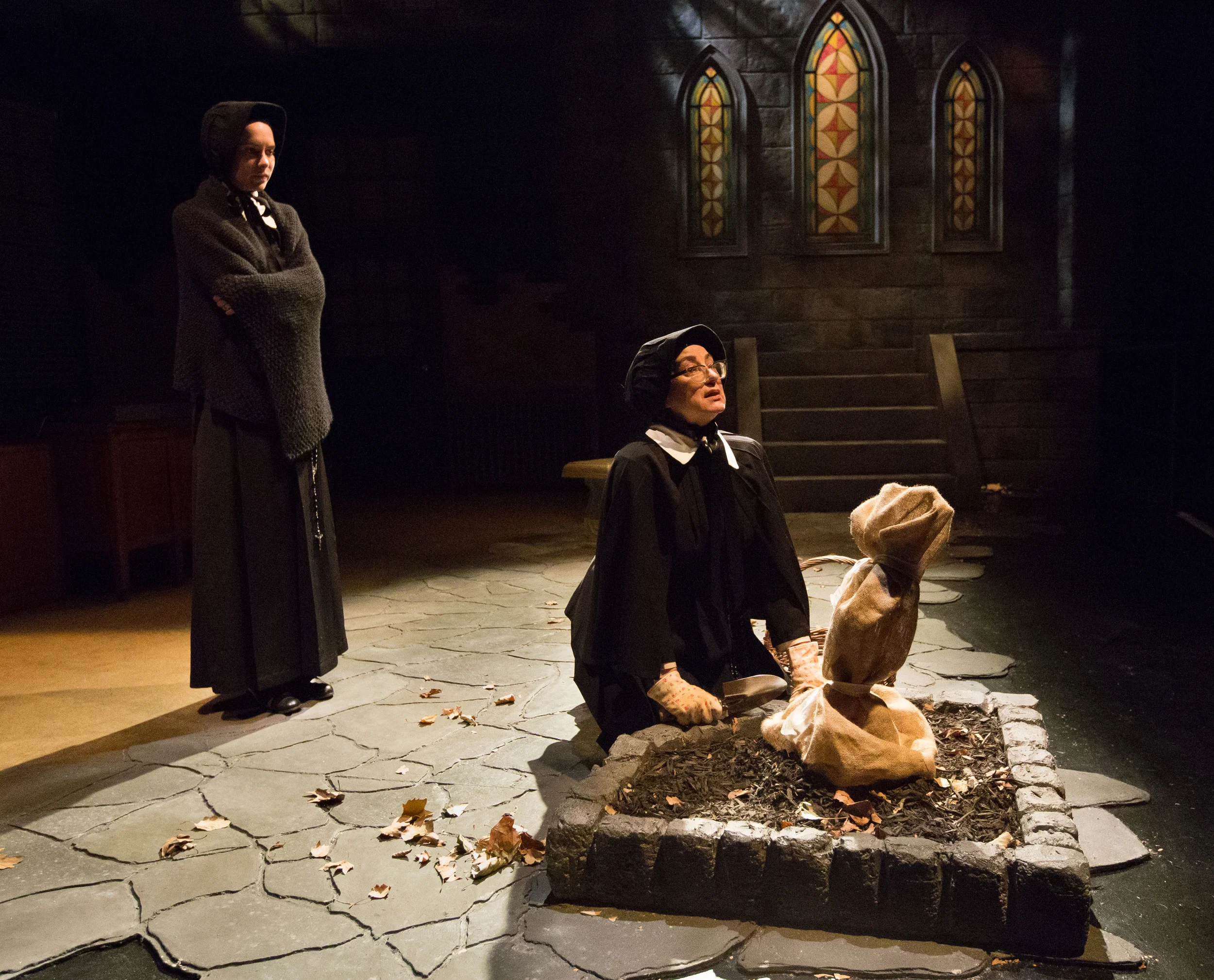 Clare Mahoney and Mary Martello in Doubt: A Parable . Photo by Mark Garvin.