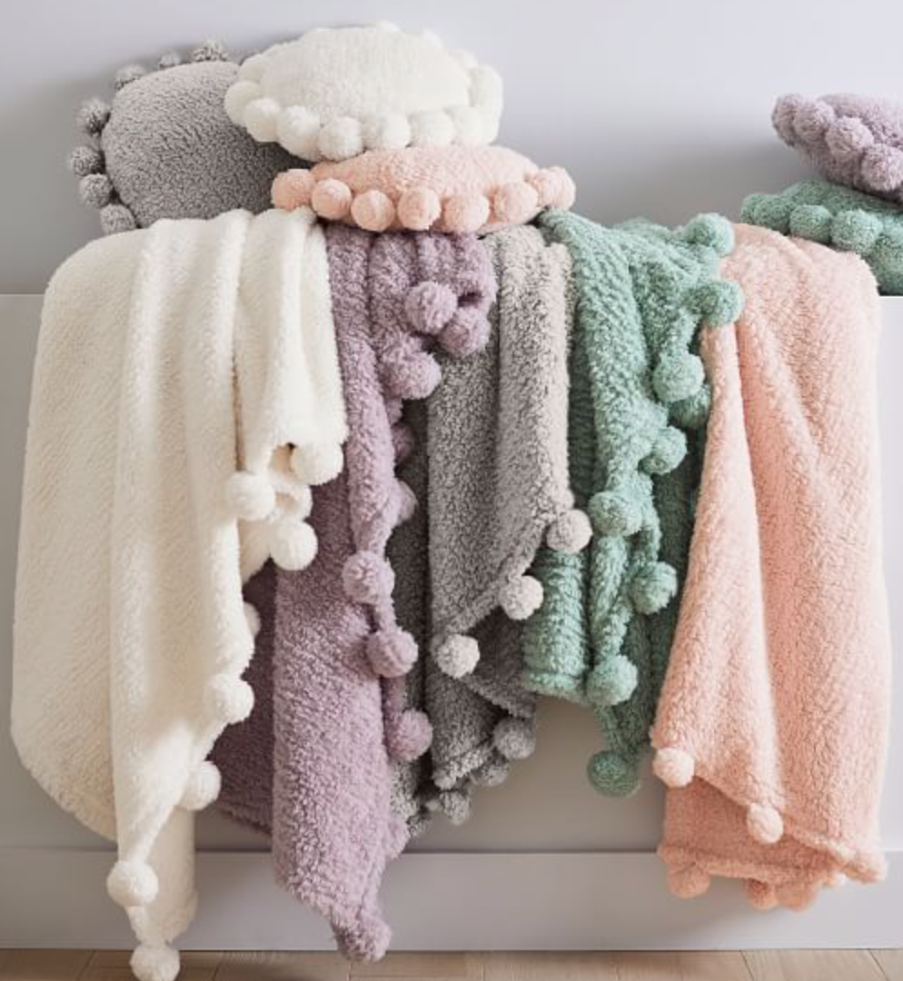 PB Teen - Cozy Pom Throw Blanket