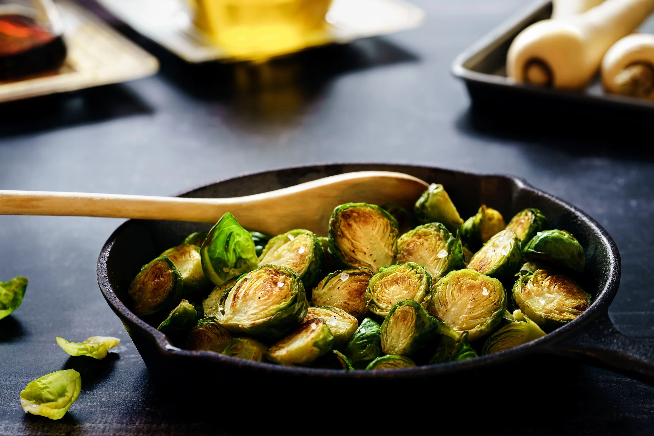 Roasted Brussels Sprouts Salad with Quinoa