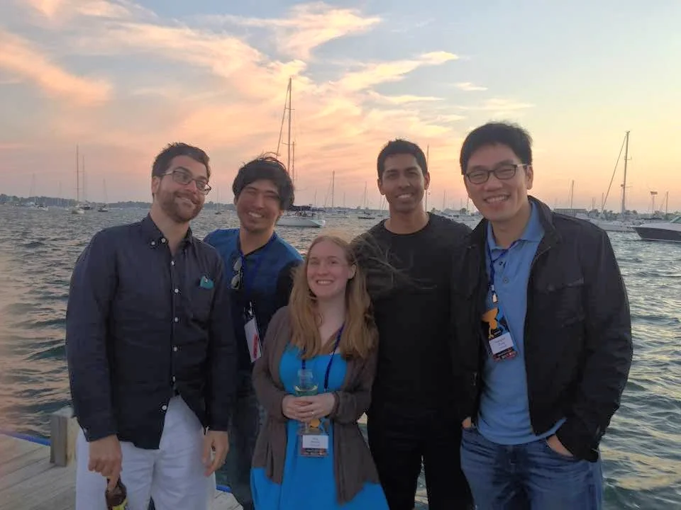 Basking in the sunset after the lobsterfest
