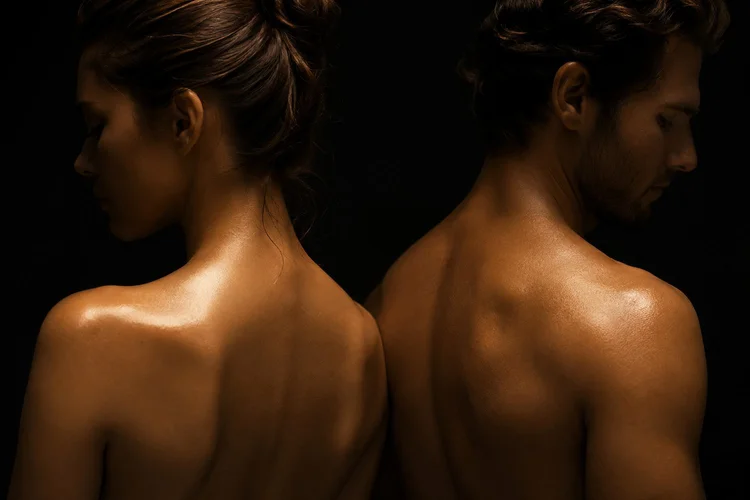 Smooth, waxed back and shoulders after body waxing in San Diego