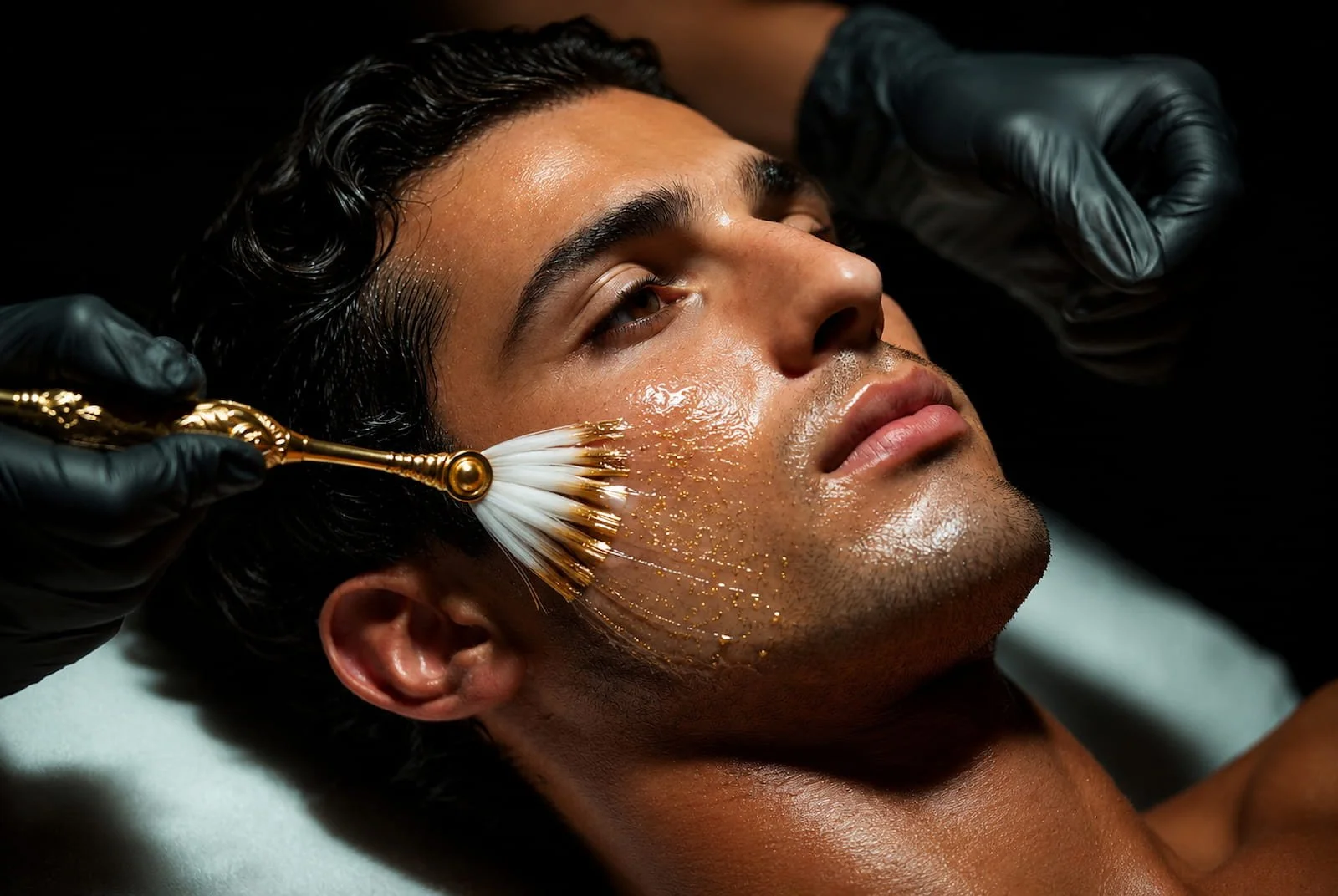 Man with clear, glowing skin after a men's facial at Conjure Skin Therapies in San Diego