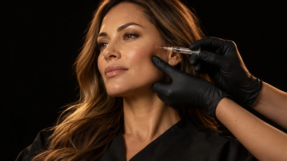 Smooth, lifted cheeks and a defined jawline after Sculptra and Radiesse in Hillcrest, San Diego