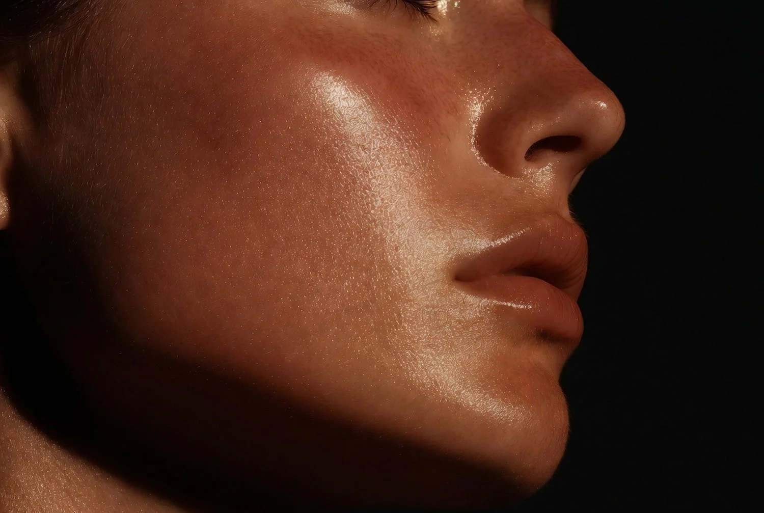 Plump, glowing skin with a healthy flush after firming actives during The CEO Treatment in San Diego