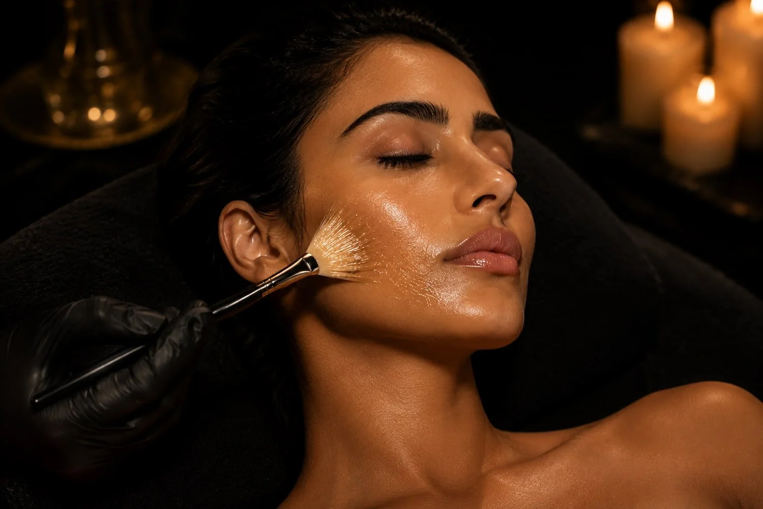 Luminous even-toned skin after a brightening peel for hyperpigmentation in San Diego