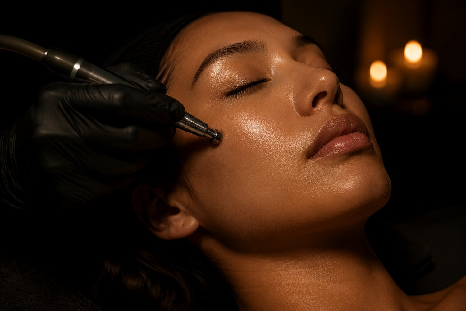Diamond microdermabrasion facial at a San Diego skin studio
