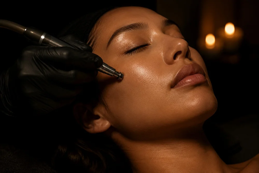Diamond microdermabrasion facial at a San Diego skin studio