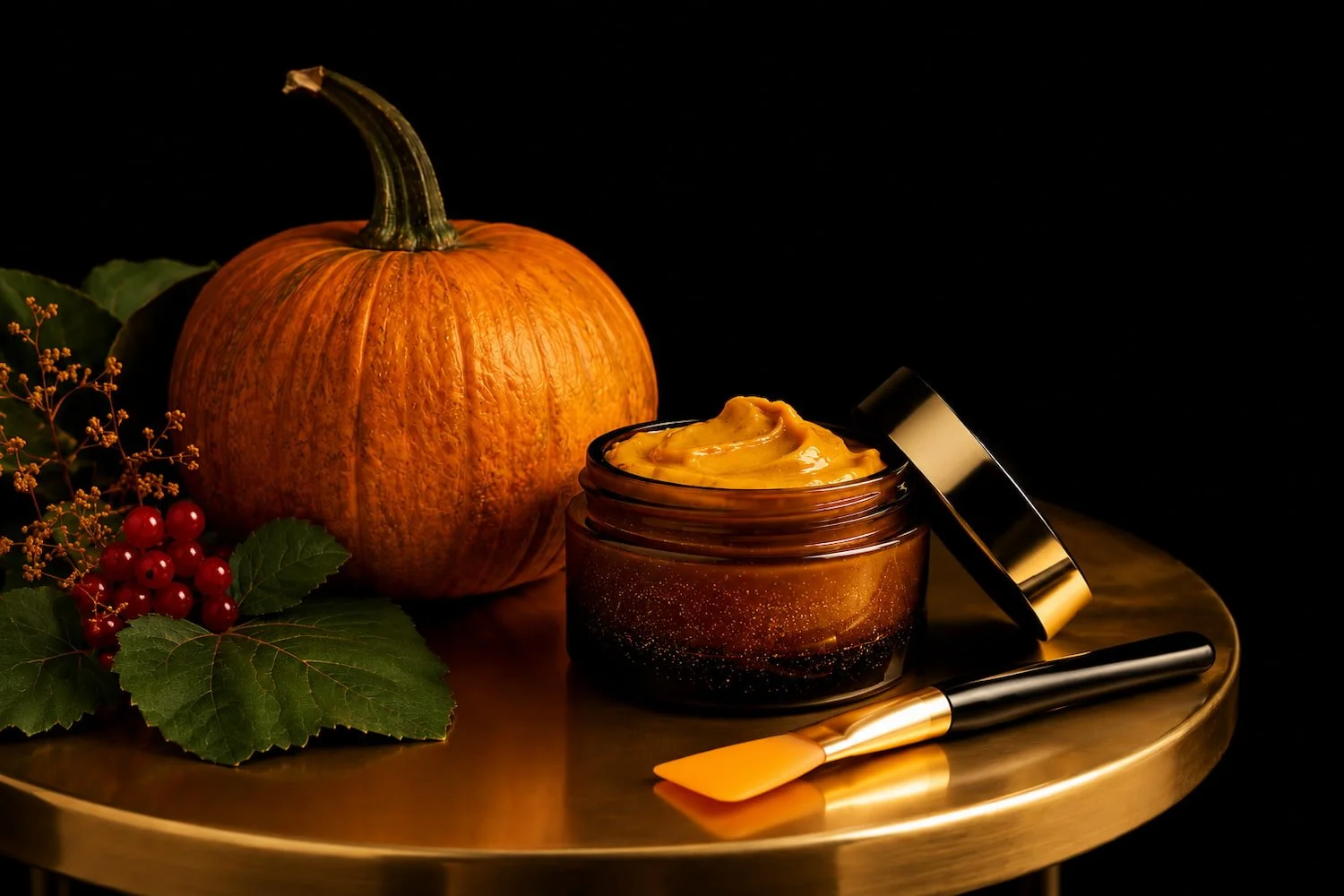 Pumpkin enzyme peel being applied during the Pumpkin Peel Ultra facial in San Diego