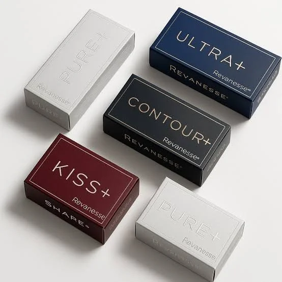 Revanesse dermal filler boxes for smile lines and lip filler in San Diego