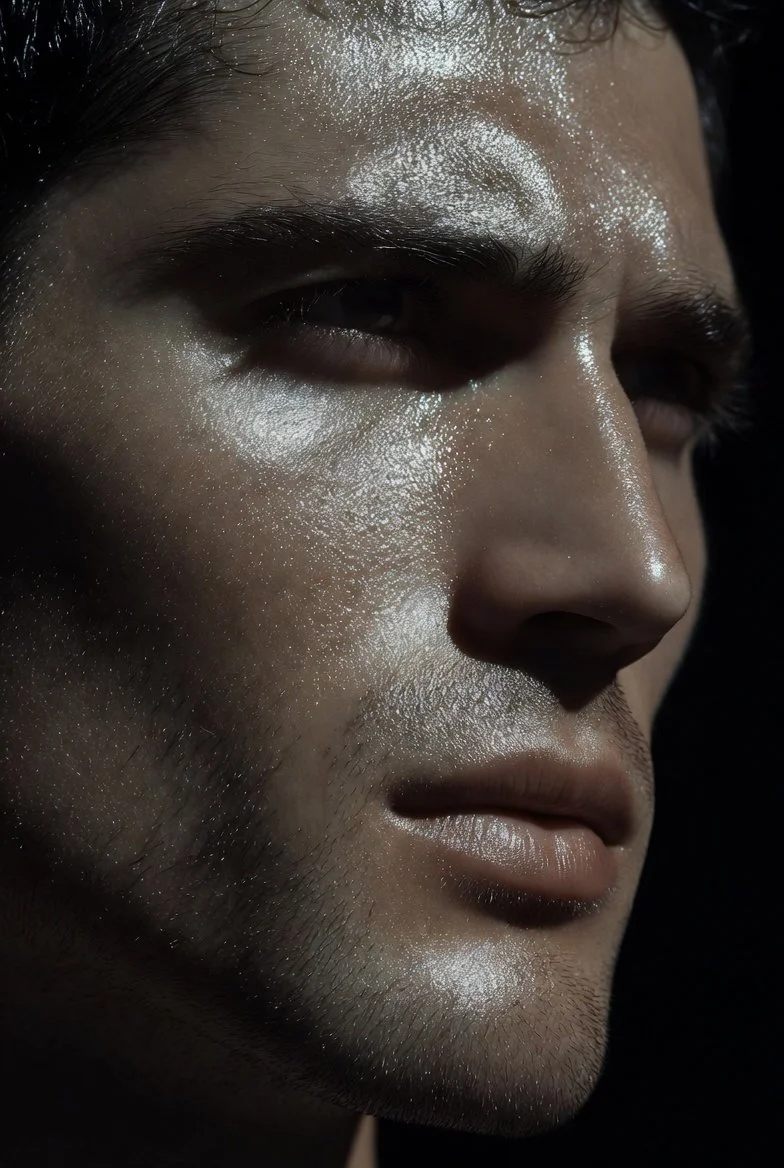 Man with dewy, hydrated skin after an Advanced Korean Facial in San Diego
