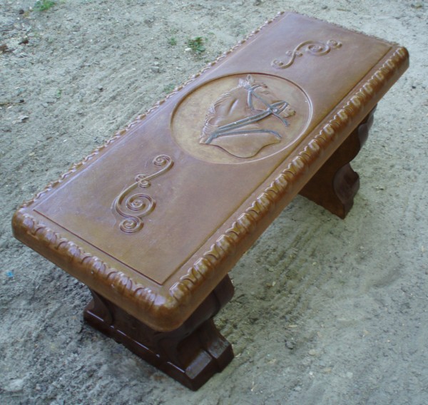 Bear bench top mold 3/16th plastic concrete plaster mould 32"L x 13"W x 2" thick 