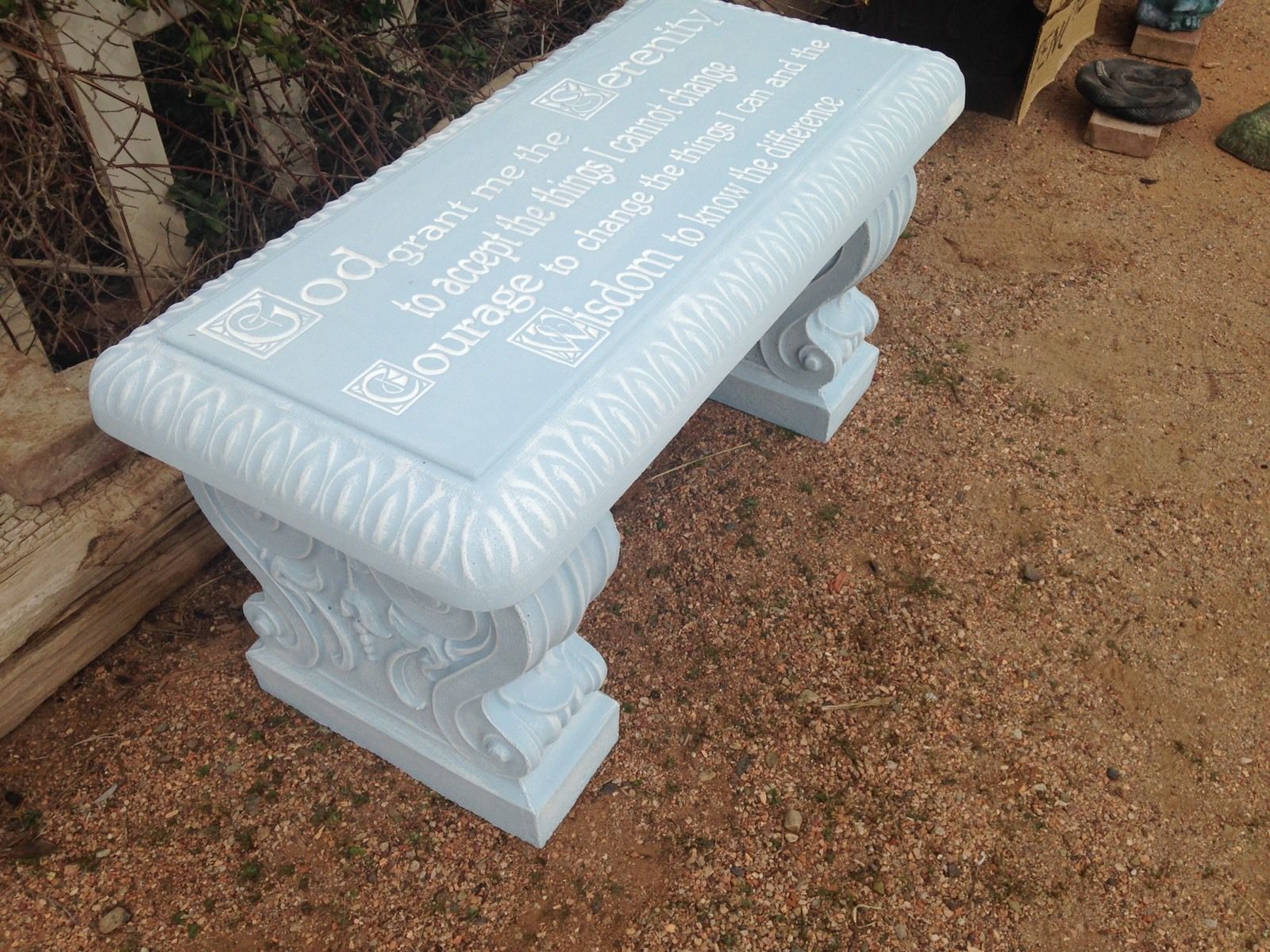 Concrete bench Mold Memorial bench Your Memory is our Keepsake bench top mold 