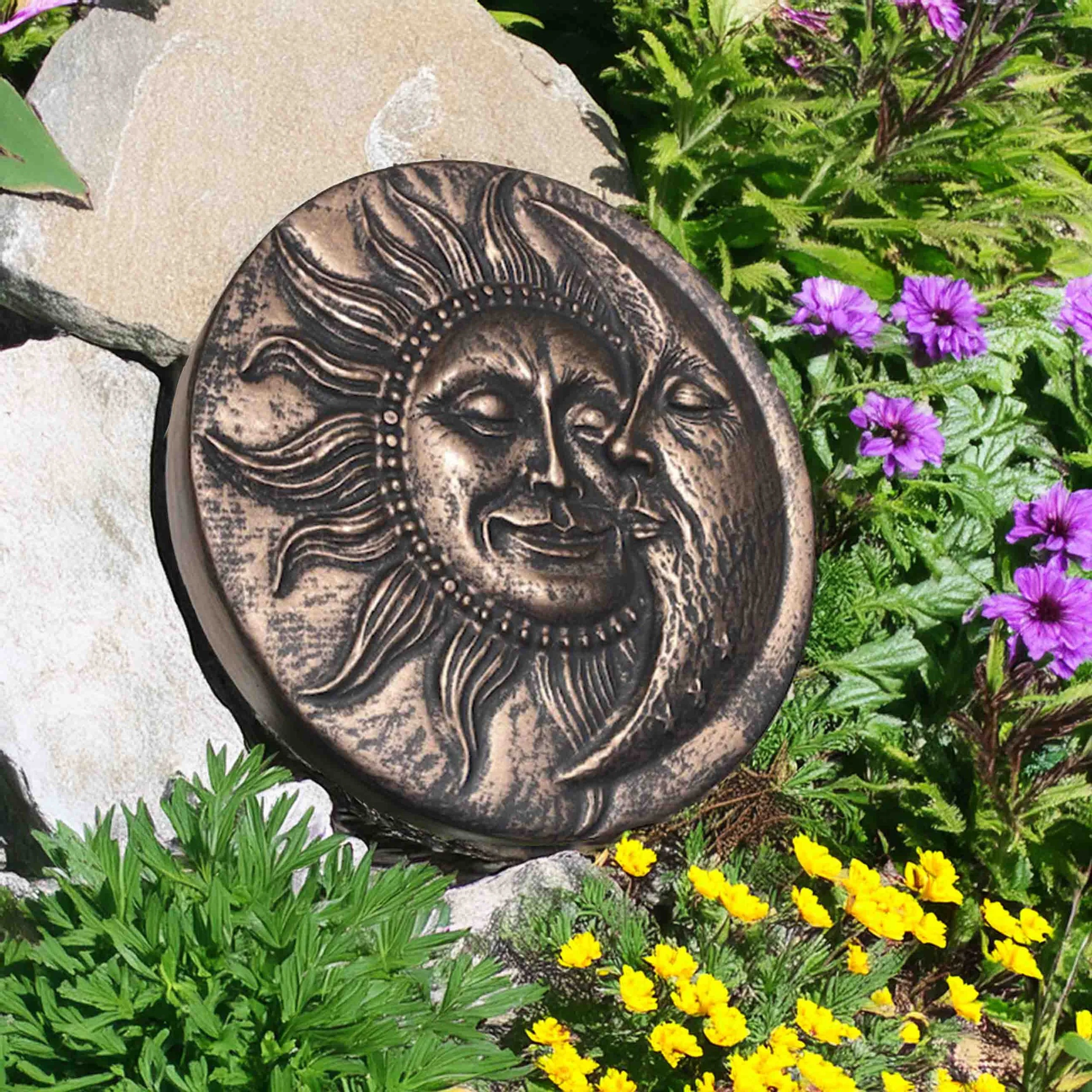 Dry brushe stepping stone, example of what your concrete mold will make