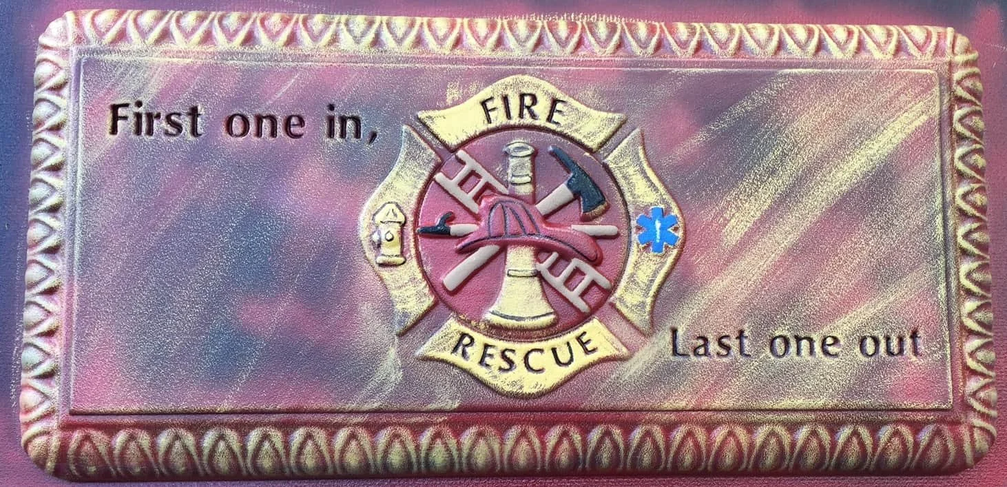 Firefighter Concrete Bench Mold – “First In, Last Out” Design – 32" Heavy Duty Mold