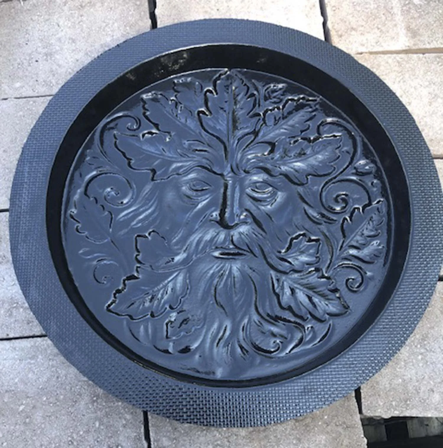 Green man stepping stone mold use our garden molds to make decorative stepping stones