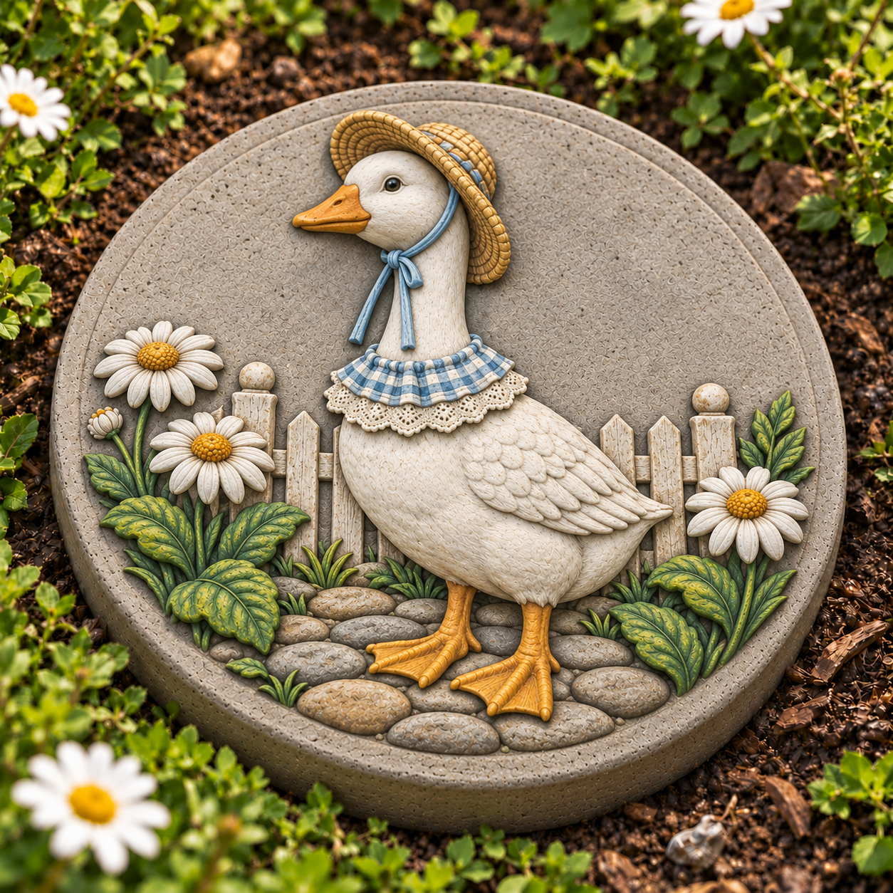 Hand-painted goose relief concrete stepping stone.png