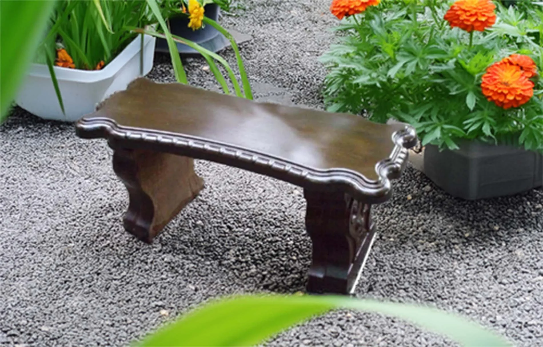 large concrete bench mold