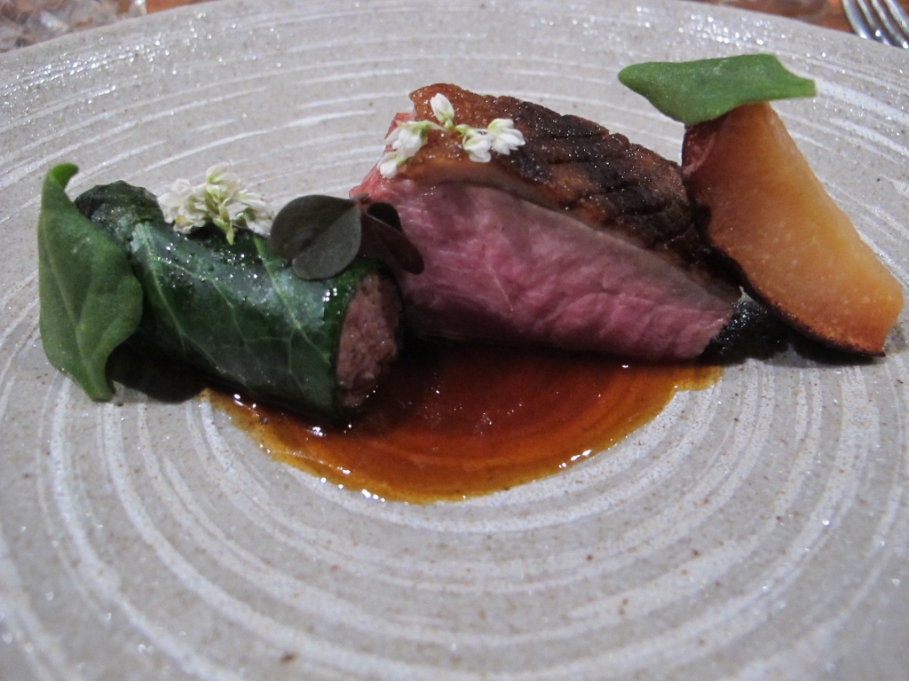 Grilled Aged Duck with Quince