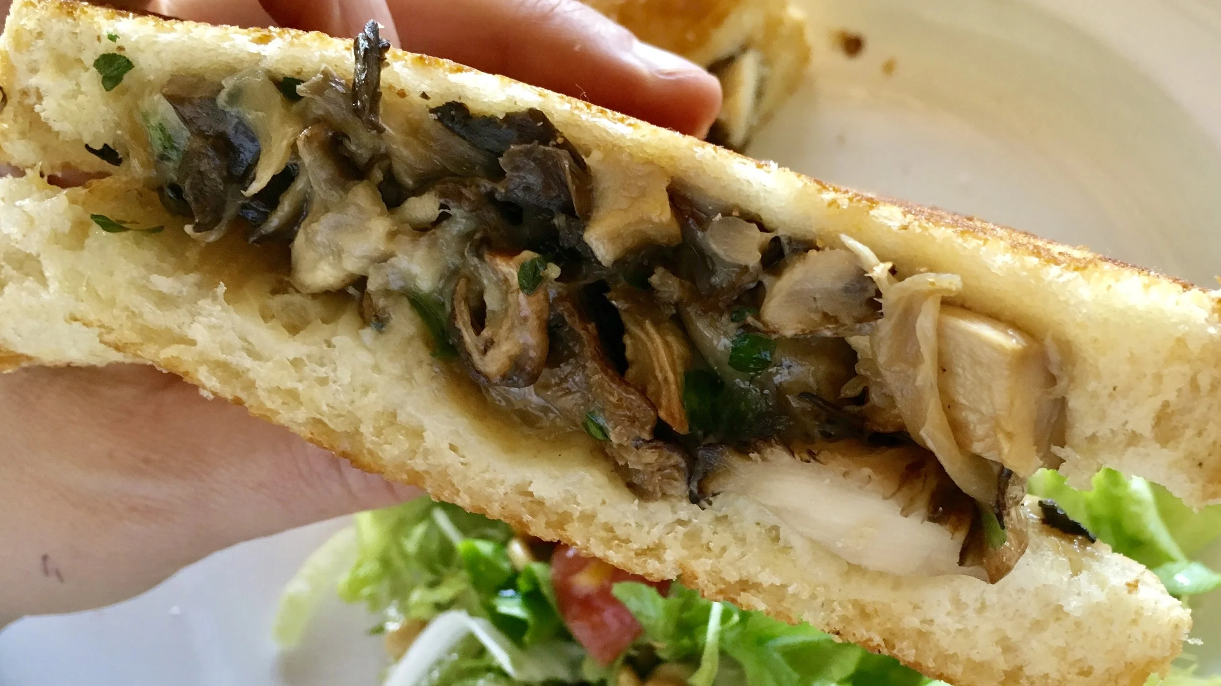 Wild Mushroom & Grilled Cheese Sandwich 