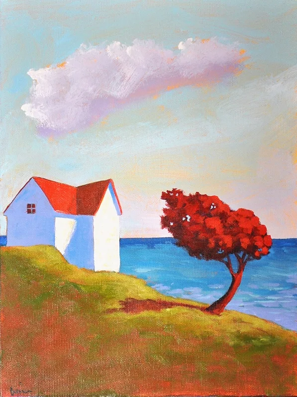 Windblown, 2015 Acrylic on canvas 14 x 12 inches