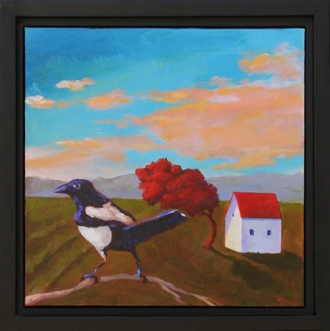 Windblown Farm, 2016 Acrylic on canvas 12 x 12 inches