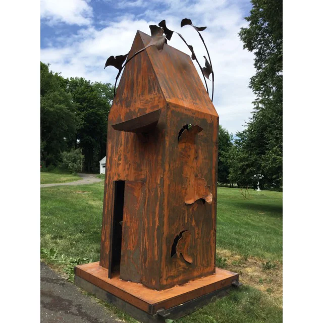 Maine Stories, 2016 Oxidized steel 4 x 4 x 9 feet