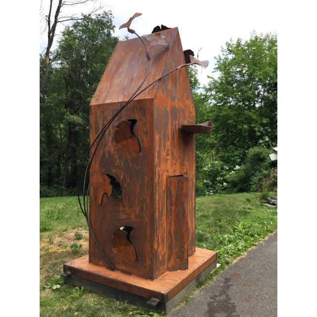 Maine Stories, 2016 Oxidized steel 4 x 4 x 9 feet