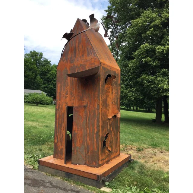 Maine Stories, 2016 Oxidized steel 4 x 4 x 9 feet