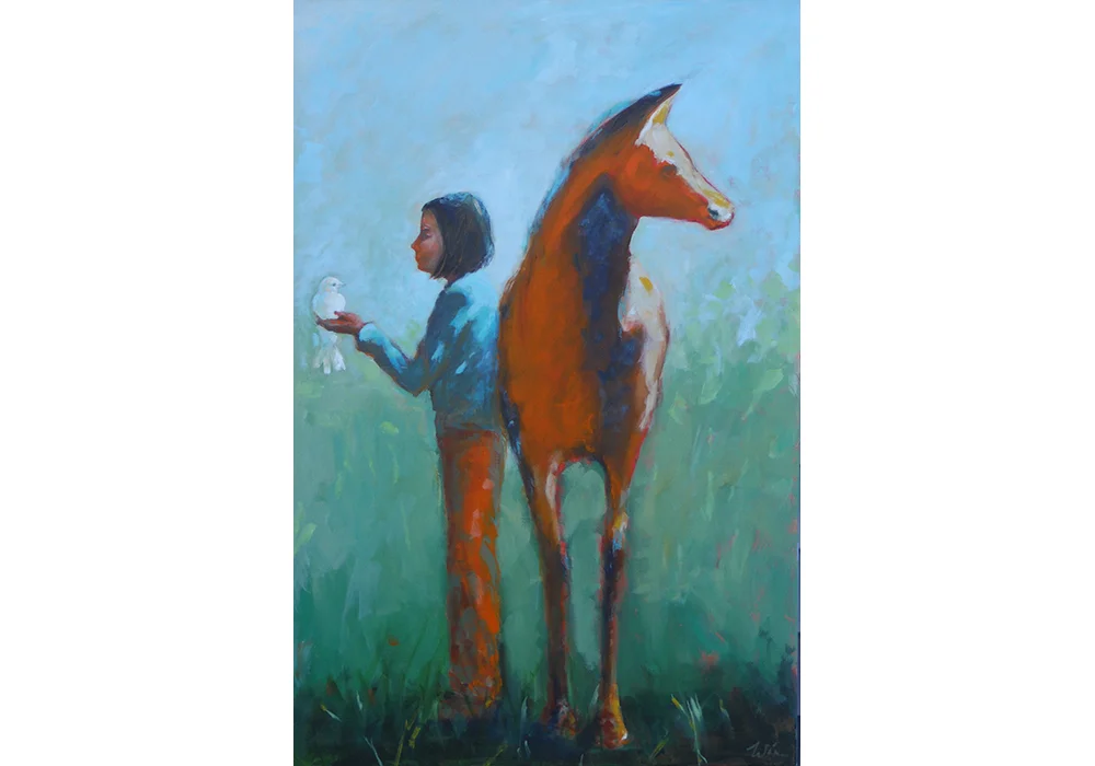 The Gift, 2017 Acrylic on canvas 24 x 36 inches
