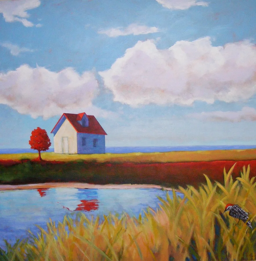 On the Pond, 2017 Acrylic on canvas 40 x 40 inches