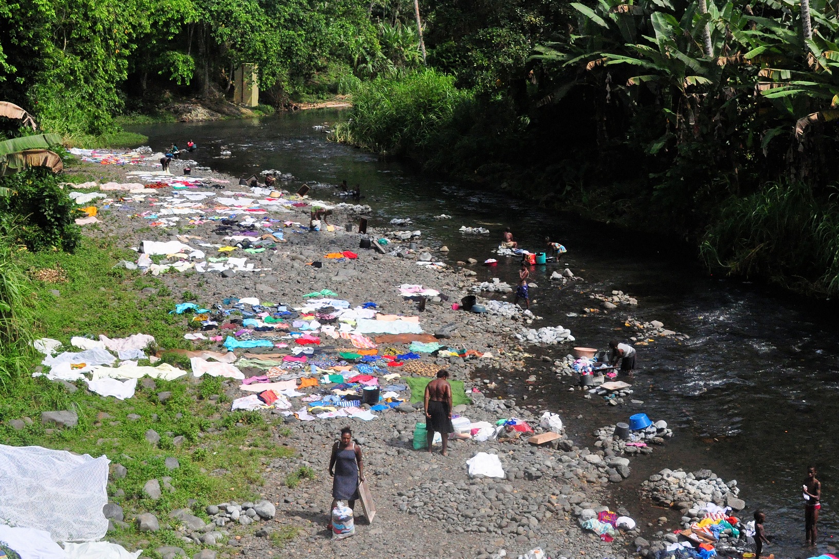 Wash Day In Sao Tome
