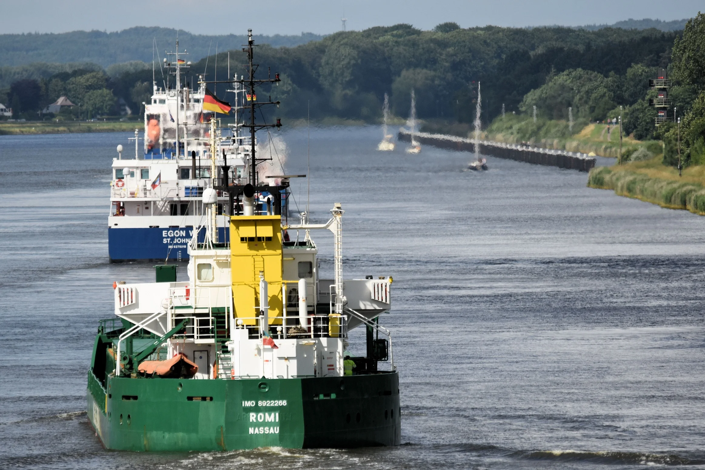A Sunday Afternoon at the Kiel Canal in Germany