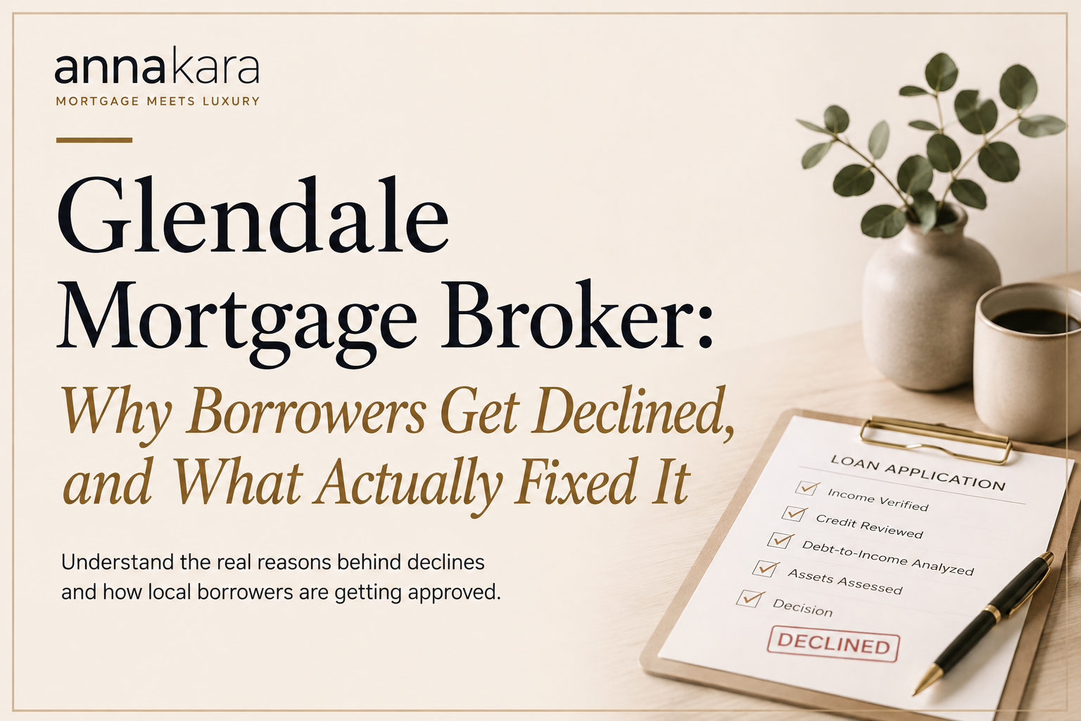 Why Glendale Borrowers Keep Getting Declined, and What Actually Fixed It
