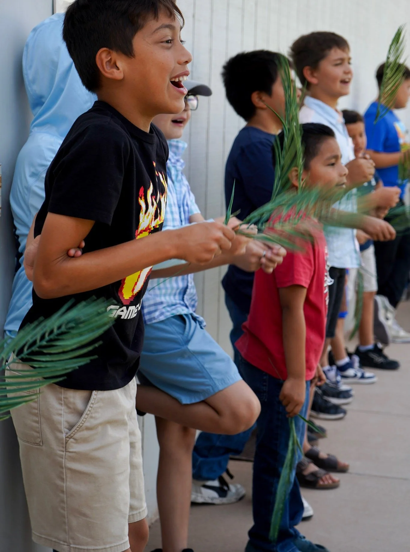 here's how Palm Sunday went for our kiddos this past Sunday!